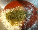 A picture of step 4 of Two Meatloaf in one pan.