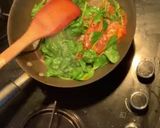 A picture of step 3 of Stir fried tin of sardines with chilli spinach 🐟 🌶.