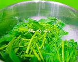 Hình bước làm 1 của món Canh rau muống nấu tôm tươi