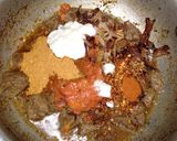 A picture of step 4 of Kaleji karahi.