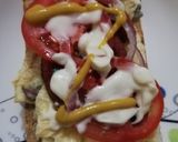 A picture of step 7 of Double stack egg-smokies sandwich.