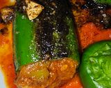 Foto del paso 6 de la receta: Pimiento relleno de rape y gambas langostineras