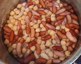 Hình bước làm 1 của món Tempeh đậu gà và đậu đỏ