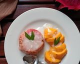Foto langkah ke 7 dari resep Mango Sticky Rice Dragon Fruit.