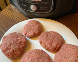 A picture of step 1 of Simple Salisbury steaks over mashed potatoes.
