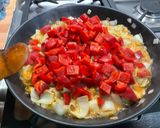 A picture of step 13 of Endive Gratin with Red Bell Peppers, Ham, Honey, and Curry.