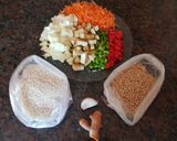 Foto del paso 1 de la receta: Risotto con arroz yamaní blanco e integral y salteado de vegetal