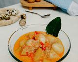 Foto langkah ke 4 dari resep Telur Puyuh Kentang Kuah Pedas.