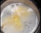 A picture of step 5 of Moong dal kadhi and no frying pakori.