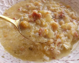 Foto del paso 10 de la receta: Sopa de cebolla con garbanzos, jamón y huevo