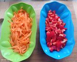 Csípős csirke rizzsel, zöldségekkel recept fázis 4 fotója