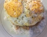 A picture of step 2 of White Rice with Fried Egg 🍳.