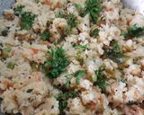 A picture of step 8 of Vegetable sooji upma (rava upma).