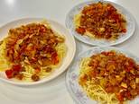 Mì Spaghetti bò bằm 🍝 bước làm 4 hình
