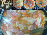 Garbanzos con pollo y borraja