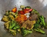 A picture of step 4 of Broccoli Potato Matar ki Sabji.