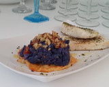 Foto del paso 3 de la receta: Lomo de merluza con costra de queso y patata morada