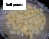 A picture of step 1 of Chat patti channa chaat.