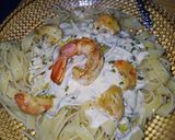 Foto del paso 15 de la receta: Fettuccine con cremoso de cabra con gulas y gambones