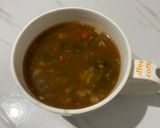 A picture of step 2 of Veg Chinese Soup.