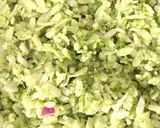 A picture of step 2 of Coriander masala poha.