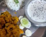 A picture of step 5 of Pithlu(Besan) Rice and Chaas.