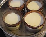 A picture of step 3 of Coconut shell Idli.