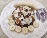 A picture of step 3 of Banana pancakes.