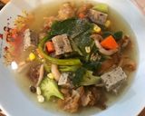 รูปขั้นตอนการทำที่ 7 ของ ราดหน้าเต้าหู้งาดำ เน้นผัก (เจ)🌽🥬🥦🥕 กินเจแบบสุขภาพดี
