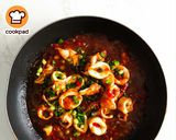 Gambar langkah 6 resipi Cumi Saus Padang.