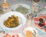 A picture of step 6 of Flat beans and potatoes with chapati.
