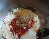 A picture of step 2 of Kaju pakoda.