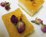 A picture of step 7 of Cream filled basbousa.