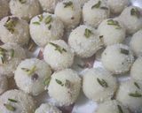 A picture of step 3 of Coconut ladoo with milkmaid.