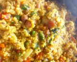 A picture of step 11 of Vegetable proso Millet one pot meal.