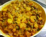 A picture of step 3 of Masala warri, shalgam and peas.