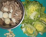 Foto langkah ke 1 dari resep Cah Sawi Bakwan Telor Puyuh.