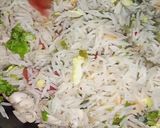 A picture of step 6 of Fried rice with chicken.
