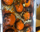 Foto del paso 8 de la receta: Cordero al ajillo con patatas fritas y champiñones rellenos
