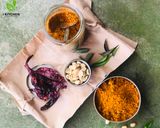 A picture of step 5 of Peanut chutney powder with flaxseeds.