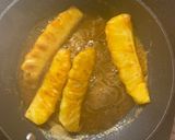 A picture of step 6 of Caribbean spiced pancakes with pineapple.