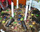 A picture of step 2 of Chocolate Oreo cake.