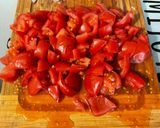 Une image de l'étape 7 de Courgettes et tomates, oignon rouge au bouillon de gambas.