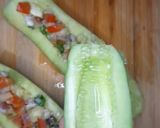 A picture of step 2 of Cucumber boat chaat खीरे की बोट चाट.