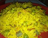 A picture of step 5 of Classy yellow fried rice.