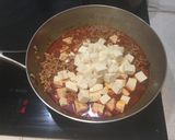 A picture of step 5 of Mapo tofu.