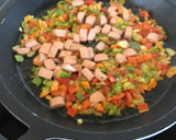 Foto del paso 1 de la receta: Arroz con verduras y salchichas Frankfurt