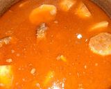 A picture of step 5 of Aloo Gosht.