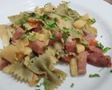 Foto del paso 5 de la receta: Pajaritas con jamón y chorizo y abundante queso gouda