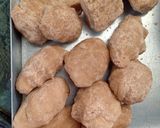 A picture of step 3 of Exact quantities for 1051 churma ladoo.